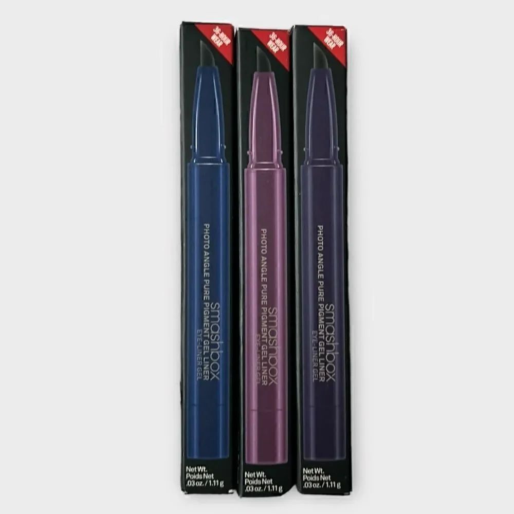 Smashbox Photo Angle Pure Pigment Gel Liner Bundle: Lilac, Plum, Sapphire NWB